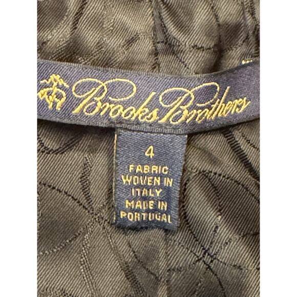 Size 4 Brooks Brothers Italy Tolley 1900 Double Breasted Jacket Gold Logo Button - Picture 3 of 12